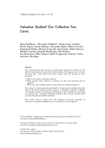 Valuation Studies? Our Collective Two Cents