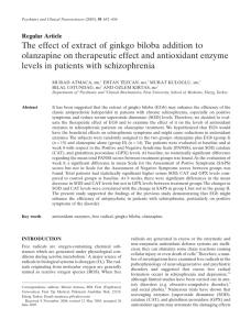 The effect of extract of ginkgo biloba addition to olanzapine on