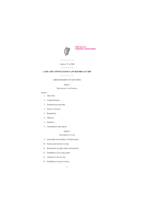 LAND AND CONVEYANCING LAW REFORM ACT 2009