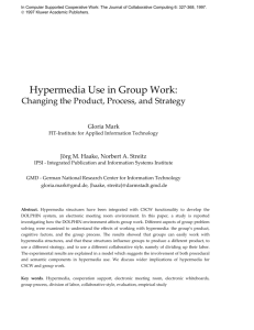 Hypermedia use in group work: Changing the product, process, and