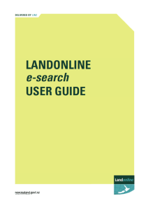 e-search User Guide - Land Information New Zealand