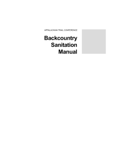 Backcountry Sanitation Manual