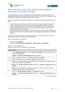 RE80: Maintain and Create Property for Disposal/ Severances