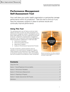 Performance Management Self-Assessment Tool