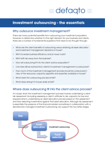 Investment outsourcing - the essentials
