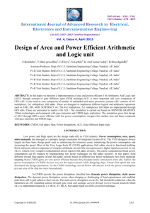 Design of Area and Power Efficient Arithmetic and Logic