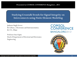 Studying Crosstalk Trends for Signal Integrity on