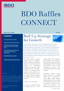 Roll Up Strategy for Growth