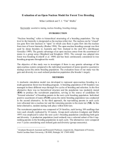 Evaluation of an Open-Nucleus Model for Forest Tree Breeding