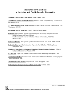 Resources for Catechesis in the Asian and Pacific Islander