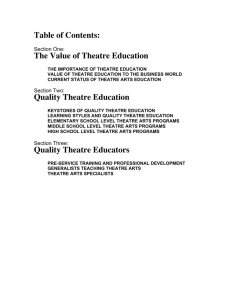 Quality Theatre Education - california educational theatre