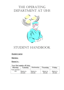 Theatres student handbook - University Hospital Southampton NHS