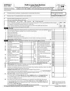 2014 Form 1040 (Schedule C)