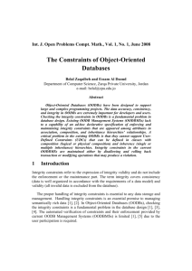 The Constraints of Object