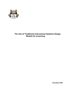 The Use of Traditional Instructional Systems Design Models for