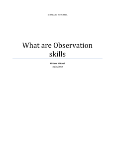 What are Observation skills