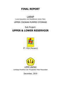 final report larap upper & lower reservoir