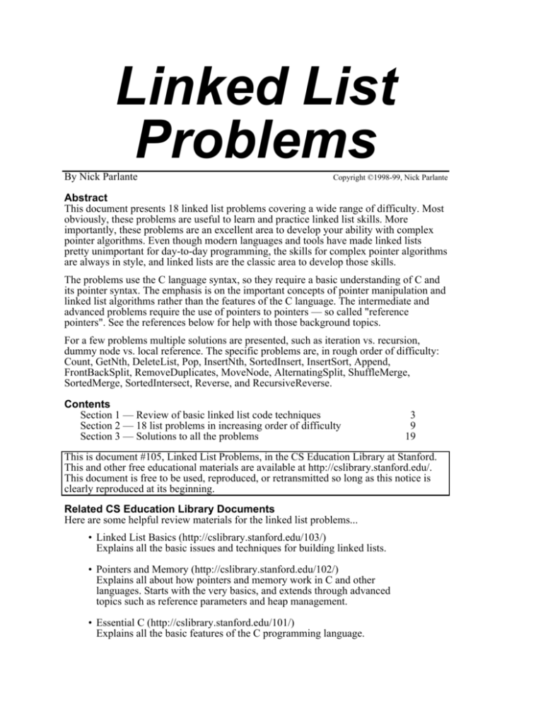 linked-list-problems