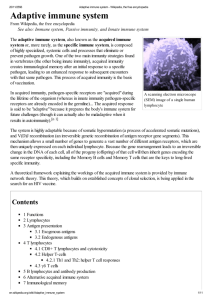 Adaptive immune system - Wikipedia, the free encyclopedia