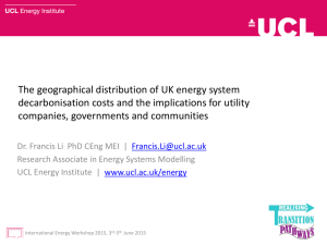 The geographical distribution of UK energy system decarbonisation