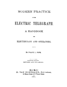 modern practice of the electric telegraph