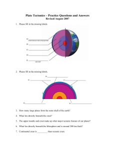 Plate Tectonics – Practice Questions and Answers