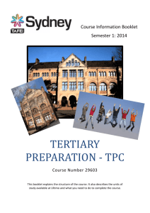 tertiary preparation - TPC Studies
