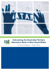 The Australian Tertiary Admission Rank in NSW: A Technical Report