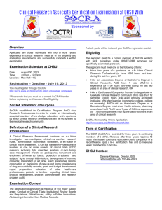 CCRP Certification Application