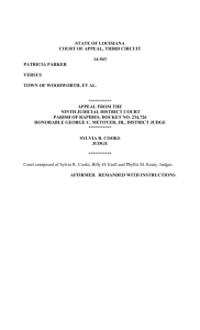 Parker v. Town of Woodworth - Louisiana Third Circuit Court of Appeal