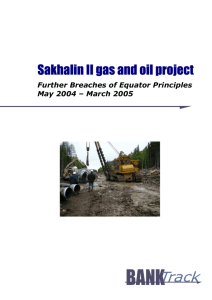 Sakhalin II gas and oil project: further breaches of