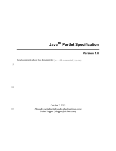 Java(TM) Portlet Specification 1.0