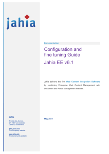 Configuration and fine tuning Guide Jahia EE v6.1