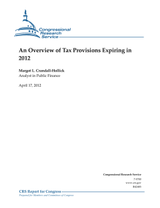An Overview of Tax Provisions Expiring in 2012