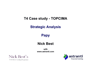 T4 Case study - TOPCIMA Strategic Analysis Papy Nick Best