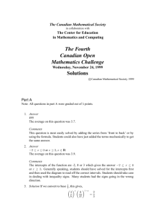 Solutions - Canadian Mathematical Society