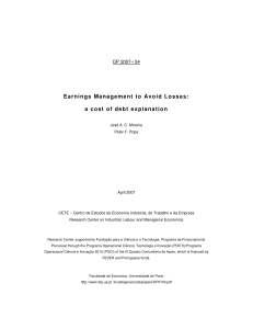 Earnings Management to Avoid Losses: a cost of debt explanation