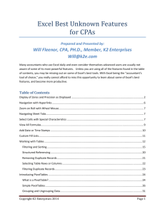 Excel Best Unknown Features for CPAs