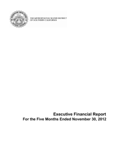 Executive Financial Report - Metropolitan Water District of Southern