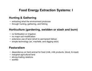 Food Energy Extraction Systems: I