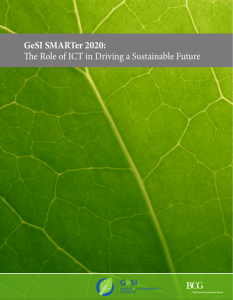 GeSI SMARTer 2020: The Role of ICT in Driving a
