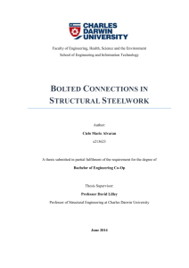 bolted connections in structural steelwork - CDU eSpace