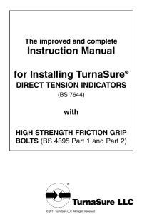 Instruction Manual for Installing TurnaSure® DIRECT TENSION