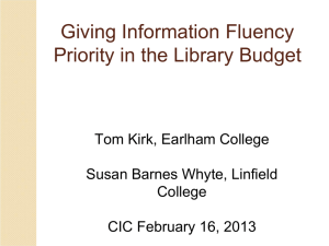 Kirk and Whyte-Giving Information Fleuncy Priority in the Library