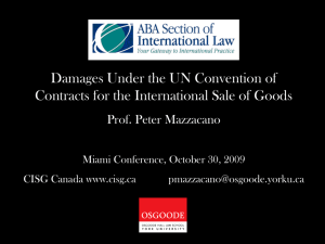 Damages Under the UN Convention of