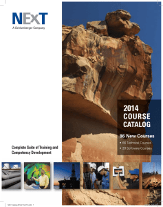 Oil and Gas Training Course Catalog 2014 - NExT