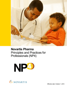 Novartis Pharma Principles and Practices for Professionals (NP4)