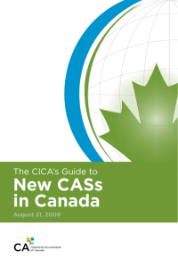 New CASs in Canada - Financial Reporting and Assurance