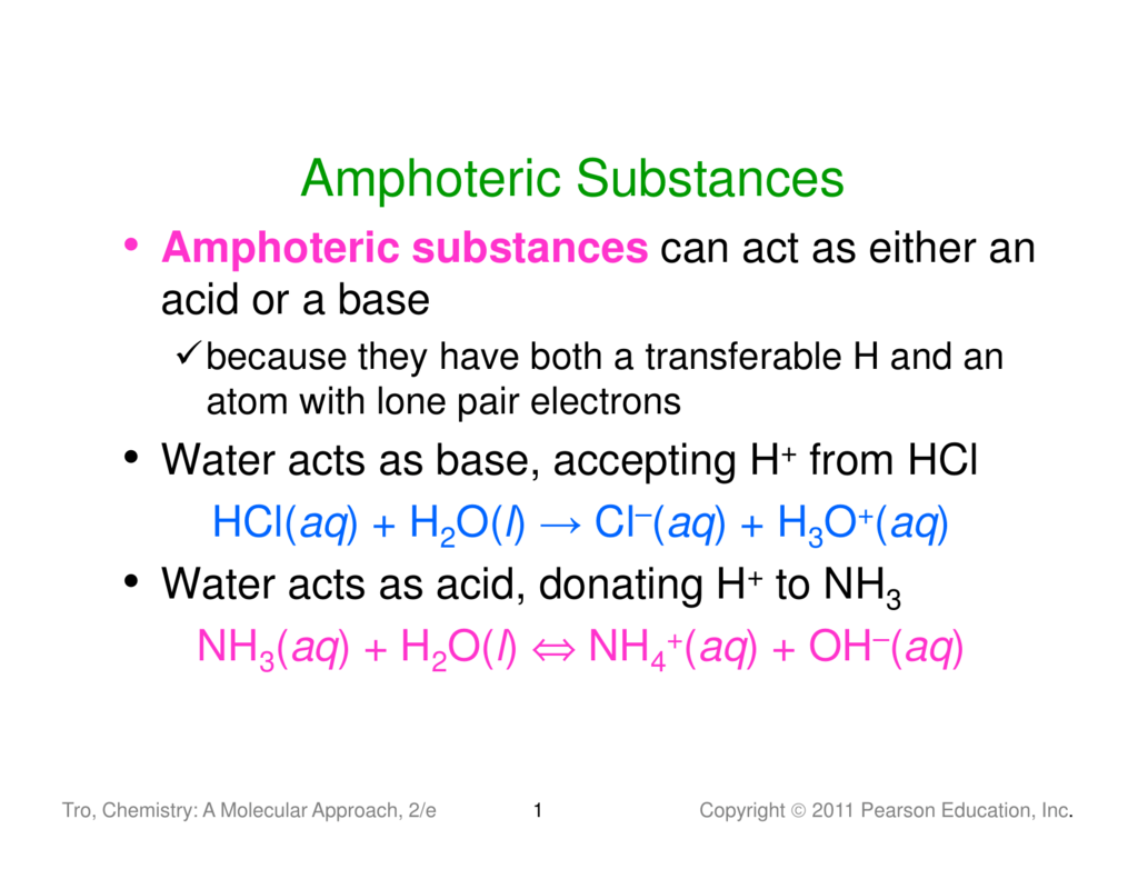 Amphoteric Substances