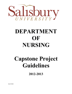 Department Of Nursing Capstone Project Guidelines